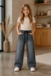 Джинси Wide Leg Denim Kiddo Сіро-блакитний розмір 164 (KIDDO-967F2FD716BC4A86AF9EA093BF018353) - зображення 1