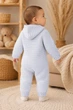 Комбинезон вязаный Little Cozy Kiddo голубой 74 см - изображение 2