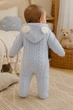 Комбинезон теплый вязаный Little Bear Kiddo голубой 74 см - изображение 2