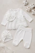Комплект для младенца «Little Lace» Kiddo белый 62 см - изображение 3