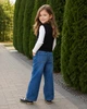 Жилетка вязаная Mini Style с дырочками Kiddo черный 98 см - изображение 2