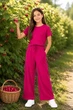 Комплект детский рубчик Kiddo малиновый 158 см - изображение 1