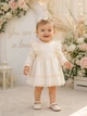 Платье льняное с кружевом “Elise” Kiddo молочный 92 см - изображение 1