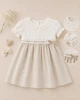 Платье льняное Amelie с повязкой Kiddo молочный 68 см - изображение 3