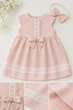 Платье льняное Lily с повязкой Kiddo пудровый 74 см - изображение 3
