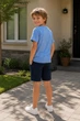 Футболка 'The Hard' с молнией Kiddo синий 134 см - изображение 2