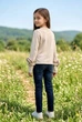 Кофта для девочки с розами и камешками на рукавах Kiddo бежевый 134 см - изображение 2