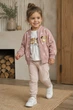 Костюм-трійка для дівчинки Teddy Stars Kiddo пудровий 98 см - зображення 1