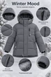 Куртка зимова «Winter Mood» Kiddo Графіт розмір 116 (KIDDO-50B7746C77964AE08C4AF6DF660890BF) - изображение 3