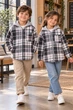 Кофта флісова Cozy Grid з капюшоном Kiddo сірий 122 см - зображення 1
