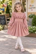 Тепла сукня Crystal Ruffle з оксамитового трикотажу Kiddo Пудра розмір 98 (KIDDO-D1EE54D5EAFA48F28511A063DB1F293C) - изображение 1