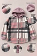 Кофта-рубашка флисовая Cozy Check с капюшоном Kiddo розовый 134 см - изображение 3