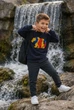 Кофта на флісі з яскравим фактурним ведмедиком Kiddo синій 98 см - зображення 1