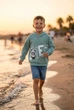 Худи с капюшоном и принтом панды "EVER DON'T WORRY" Kiddo мятный 128 см - изображение 1