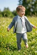 Комплект-четверка с пиджаком в клетку и галстуком Kiddo серый 92 см - изображение 1