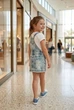 Джинсовый сарафан с потертостями и декоративными молниями Kiddo голубой 110 см - изображение 2
