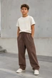 Штаны широкие коттоновые «Brooklyn Wide» Kiddo шоколадный 116 см - изображение 1
