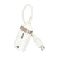 Кабель-перехідник HOCO UA41 UA41B Crystal Type-C ethernet adapter(100 mbps) apricot - зображення 3