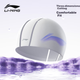 Шапочка для плавання Li-Ning, унісекс, простий дизайн, ПУ покриття, водонепроникна шапочка для плавання на довге волосся, захист вух, зручна посадка, не туго прилягає до голови, 6602 чорний - зображення 8