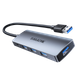 Sanze USB 3.0 Металлический 4-портовый USB-концентратор, док-станция, высокоскоростной разветвитель, блок питания Type-C HBK1 - зображення 4