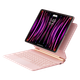 BOW Hangshi HB354 Новая клавиатура Bluetooth для iPad Air 7/5/6, чехол для iPad Pro 2020/2022, встроенный сенсорный экран, магнитная клавиатура Magic Control, универсальный размер 10,9"/11", розовый цвет. - изображение 4