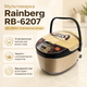 Мультиварка Rainberg RB-6207 1500 Вт 6 л 12 программ Электронное управление с дисплеем Отложенный старт до 24 часов Антипригарная чаша Пароварка для дома - изображение 1