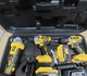 Набор аккумуляторного инструмента DeWalt 3в1 48 В 5 А·ч 2 АКБ Бесщеточная болгарка шуруповерт гайковерт LED Регулировка оборотов в кейсе - изображение 6