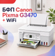 МФУ Canon PIXMA G3470 3в1 A4 струйный цветной Wi-Fi USB MegaTank 4800×1200 dpi СНПЧ Принтер сканер копир Фотопечать без полей - изображение 5