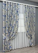 Комплект штор VR-Textil Лен Прованс 100х270 2шт и Тюль 400х270 2078ш-115т Светло-серый с синим и белым 71-213/2 - изображение 2