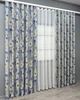 Комплект штор VR-Textil Лен Прованс 100х270 2шт и Тюль 400х270 2078ш-115т Светло-серый с синим и белым 71-213/2 - изображение 3