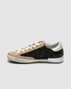 Жіночі кросівки повсякденні Golden Goose Super-Star in black glitter with cream star and suede inserts 37 (23,5 см) Бежевий - зображення 3