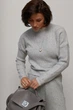 Вязаная кофта с завязками на спине цвет серый размер ONE SIZE FL_003566 - изображение 1