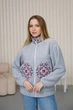 Жіноча кофта з вишивкою Galychanka Зоринка L Сірий (GLKOFZORSI) - изображение 1
