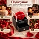 Подарочная шкатулка с декоративной красной розой под прозрачным колпаком и ящиком для украшений, 10,2 × 8,1 × 8,1 см - изображение 6