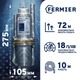 Насос вібраційний Fermier VMP 60-1, нижній забір, 0.22 кВт, H 72м, Q 18л/хв (кабель 10 м) - изображение 3