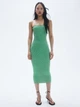 Сукня бандо в рубчик H&M 1155541005c70 XS зелена (100015348) - зображення 1