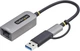 Karta sieciowa Startech USB-C to Ethernet Adapter with USB-A Dongle (C21GA-USB-ETHERNET) - obraz 2