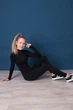 Костюм для дівчинки Кофта та лосини Mevis (5678) зріст 158 см Чорний - зображення 2