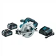 Аккумуляторная циркулярная пила Makita HS7010 48 В 5 А·ч дисковая ручная пила 125 мм 10800 об мин электропила циркулярка с 2 АКБ зарядным устройством для дерева фанеры ДСП ОСБ строительных монтажных ремонтных работ - изображение 4