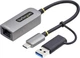 Мережевий адаптер Startech 2.5GbE USB-C to Ethernet Adapter with USB-A Converter (U2GA-USB-C-ETHERNET) - зображення 1