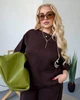 Жіночий демісезонний костюм-двійка зі світшотом та широкими штанами ELFBERG ML-302 54-56 Шоколадний (2000001063538) - изображение 5