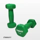 Гантель виниловая EasyFit 1 кг (1 шт.) Зеленая для фитнеса (EF0010G) - изображение 2