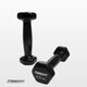 Гантель виниловая EasyFit 05 кг (1 шт.) Черная для фитнеса (EF0005BK) - изображение 2