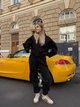 Жіночий зимовий спортивний костюм на флісі з худі оверсайз та штанами-джогерами ELFBERG BO-470 42-46 Чорний (2000001094105) - зображення 6