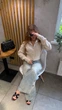 Жіноча в’язана трикотажна кофта на блискавці ELFBERG AD-823 42-48 Бежевий (2000001076170) - зображення 5