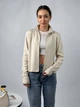 Жіноча в’язана трикотажна кофта на блискавці з коміром-стійкою ELFBERG AD-0105 42-46 Бежевий (2000001076040) - зображення 5