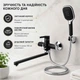 Змішувач для ванни Qtap Grand Chrome/Black з довгим поворотним виливом 320 мм та душовим гарнітуром - зображення 2