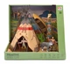 Игровой набор индейцы, 2 фигурки, вигвам, тотемный столб, лодка, животные 0805-7 - изображение 4
