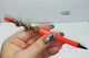 Ручка дизайнерская с авторскими бусинами с добавлением серебра 12142 ISTA Lampwork - изображение 1