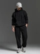 Теплый спортивный костюм на флисе штаны и худи с капюшоном ISSA PLUS GN-571 L черный (issa2007682863334) - изображение 1